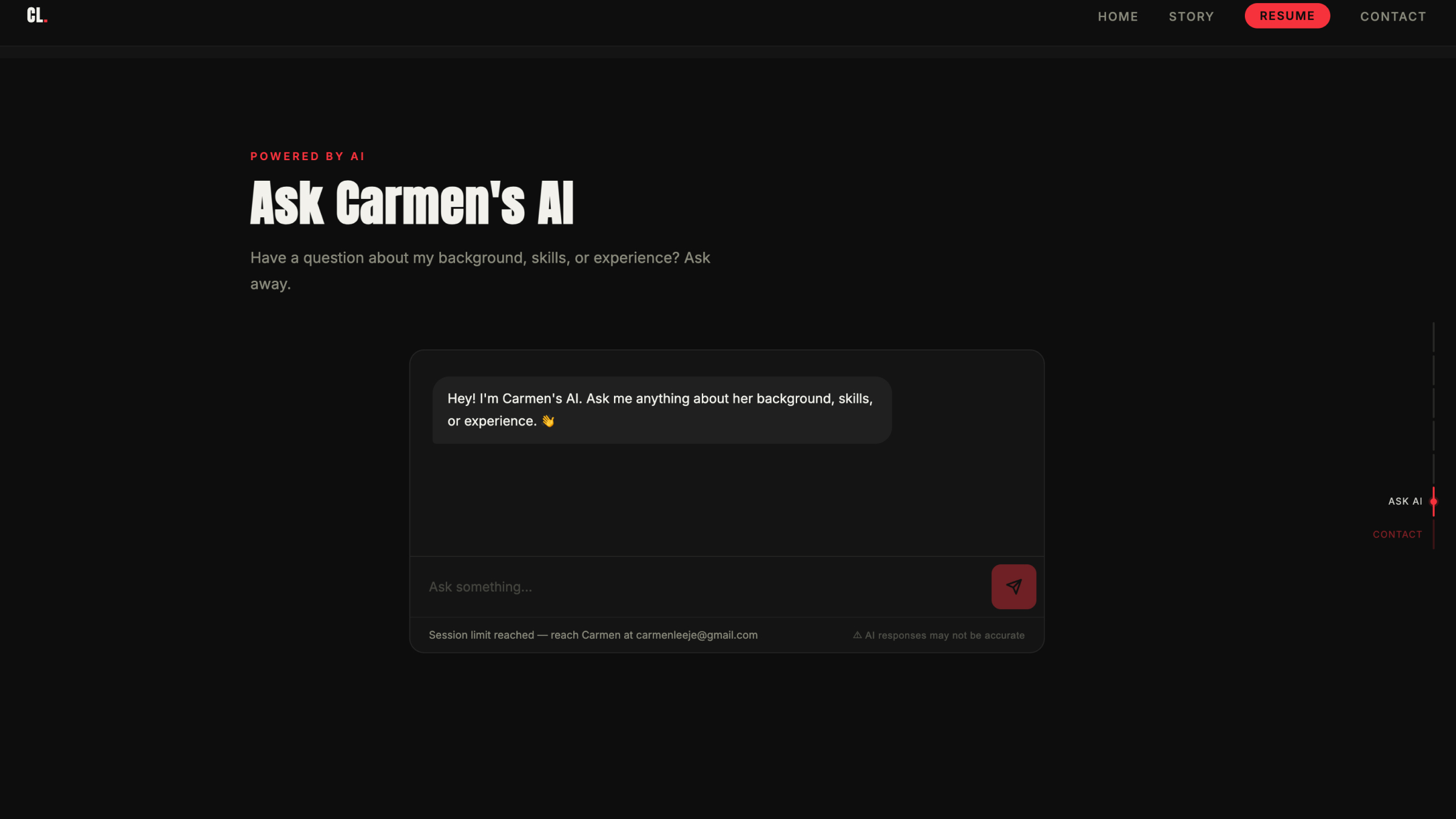 AI chat widget